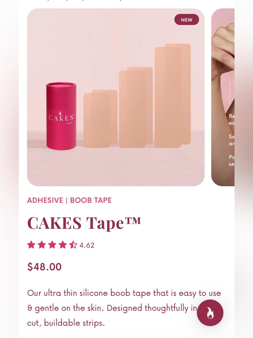 CAKES adhesive silicone boob tape (honey)